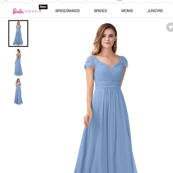 Azazie Adelyn Dress Color : Steel Blue - Picture 1 of 4
